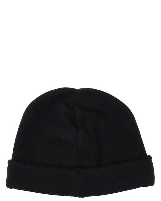 Moschino Black Folded Cotton Beanie for men