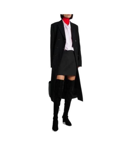 Aquazzura Black Solid Suede Knee-High Boots