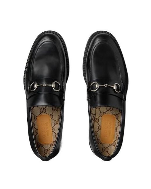 Gucci Black Leather Loafer for men