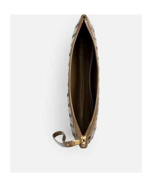 Bottega Veneta Brown Intrecciato Medium Flat Pouch