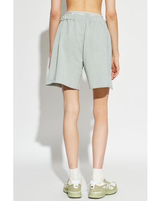Moschino Gray Logo Waist Bermuda Shorts