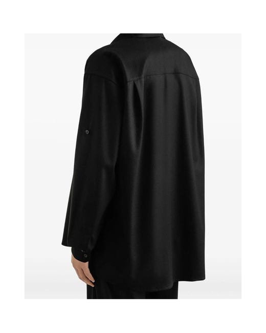 Dolce & Gabbana Black Oversized Flannel Shirt for men
