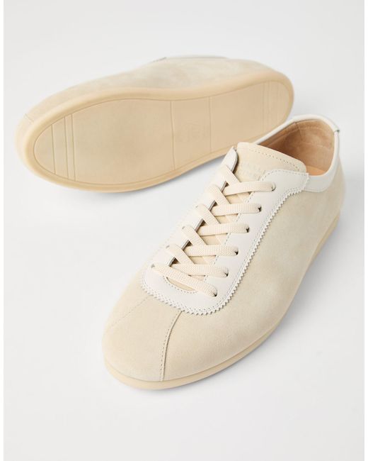Brunello Cucinelli Natural Suede Sneakers for men
