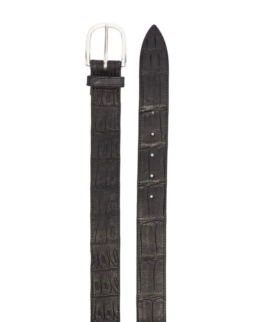 Orciani White Embossed Belt for men