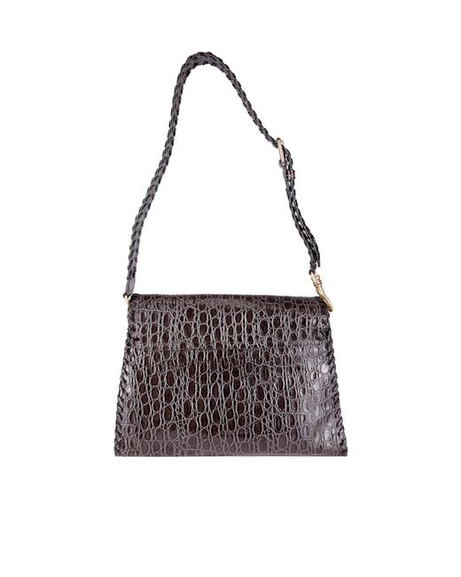 Dries Van Noten White Embossed Shoulder Bag