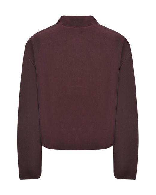 Alysi Purple Long Sleeve Cropped Shirt