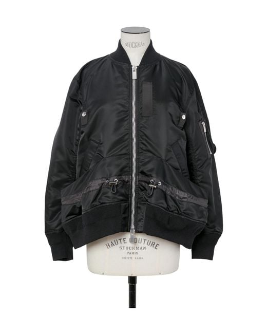 Sacai Black Nylon Twill Blouson