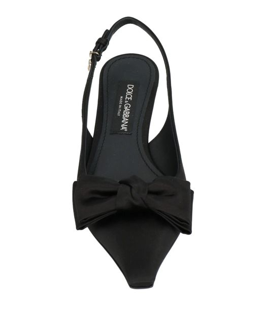 Dolce & Gabbana Black Bow Decorated Thin-Heeled Shoes