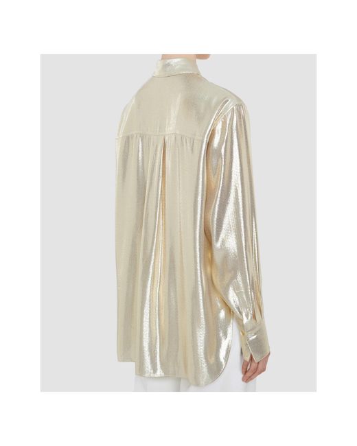 Joseph White Metallic Long Sleeve Top