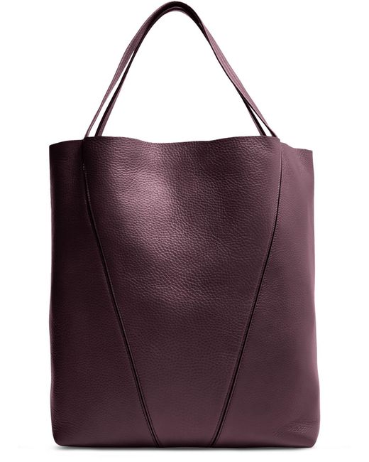 Chloé Purple Spin Grain Leather Tote Bag