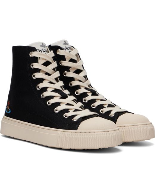 Vivienne Westwood Black Plimsoll High-Top Sneakers for men