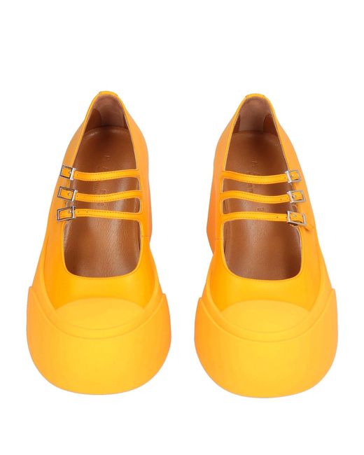 Marni Yellow Round-Toe High Heels
