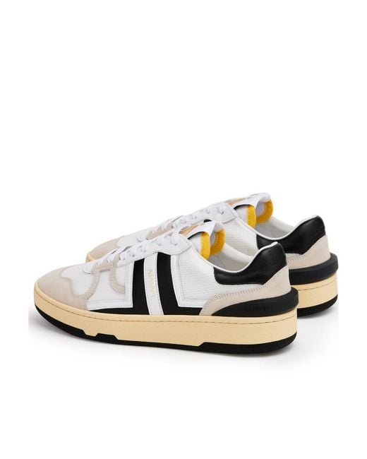 Lanvin White Panelled Low-Top Sneakers