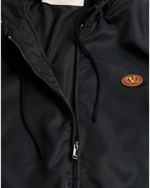 Valentino Black Zip-Up Drawstring Jacket for men
