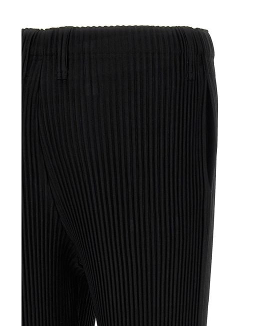 Homme Plissé Issey Miyake Black Homme Plissé Issey Miyake Elasticated Waistband Pleated Trousers for men
