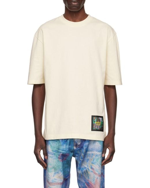 Ambush White Logo Patch Crewneck T-Shirt for men