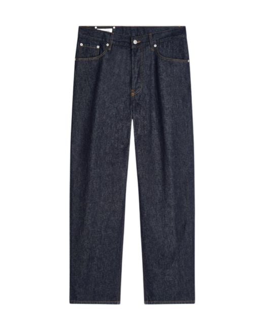 Dries Van Noten Blue Logo-Patch Jeans for men