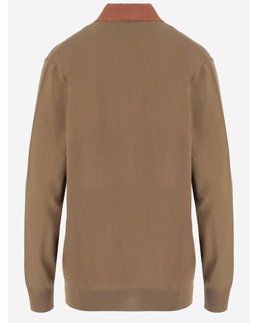 Valentino Brown Long-Sleeve Knit Top