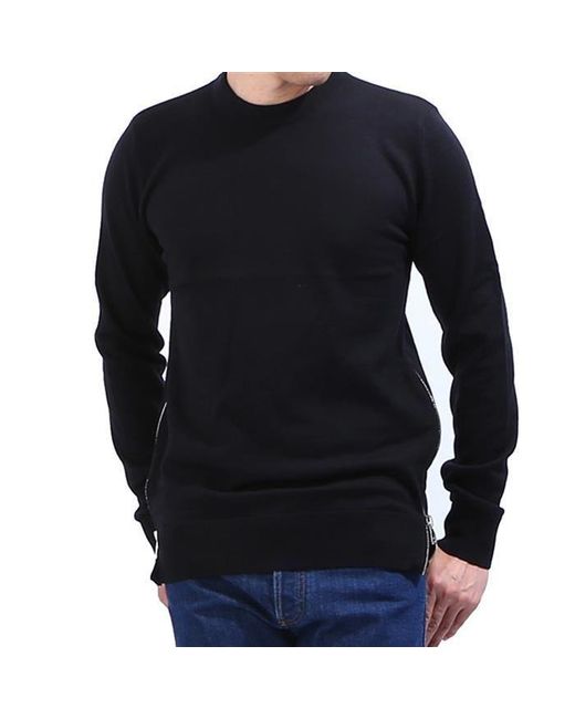 Balmain Blue Long Sleeve Sweater for men
