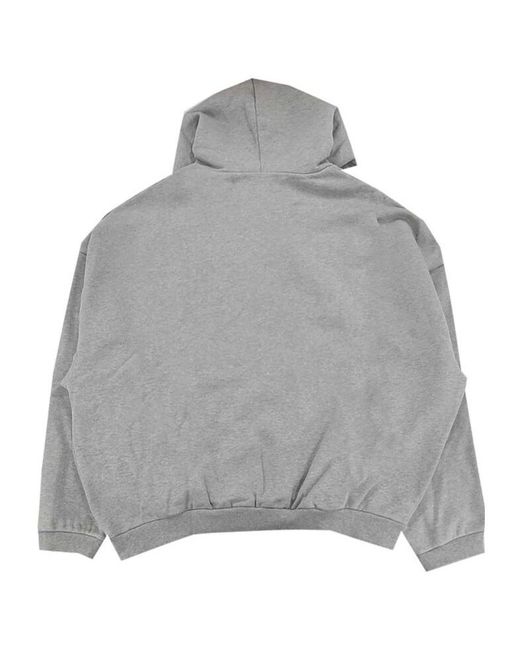 Fear Of God Gray Fleece Hooded Sweatshirt for men