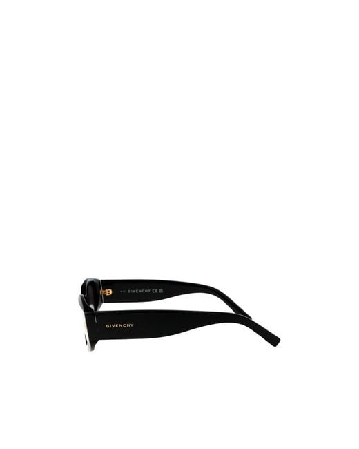 Givenchy White Logo-Print Oval-Frame Sunglasses