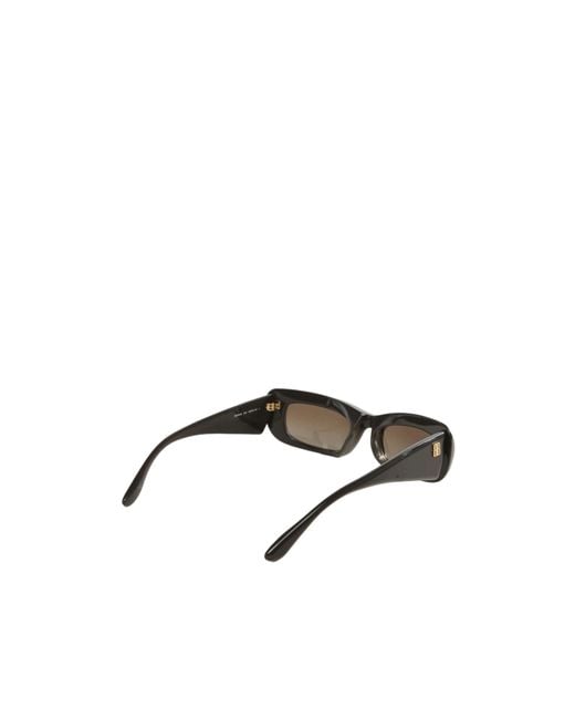 Balenciaga White Eyewear Diva Rectangle Frame Sunglasses