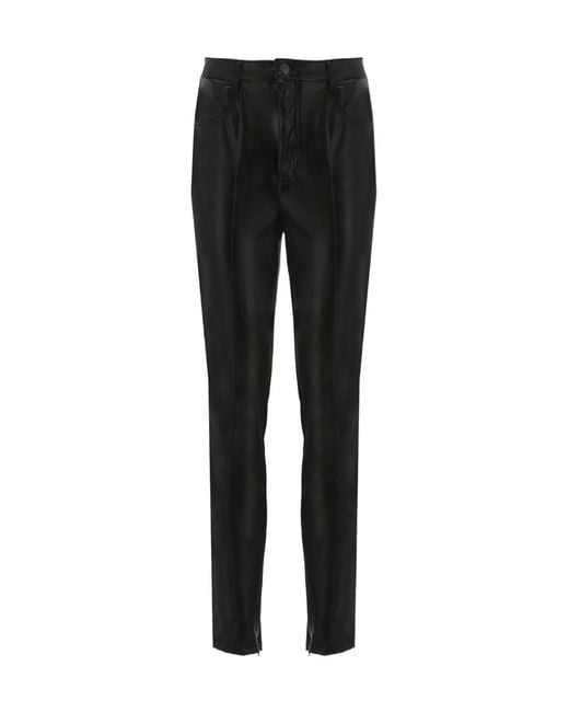 Ermanno Scervino Black Faux-Leather Skinny Trousers