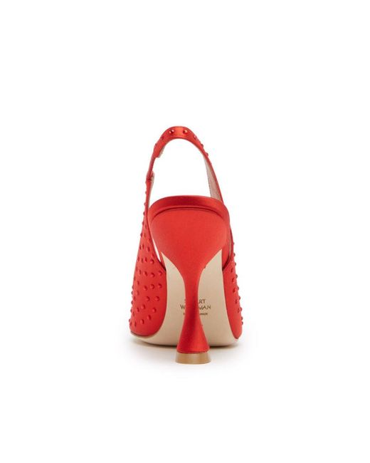 Stuart Weitzman Red Say Rhinestone Pumps