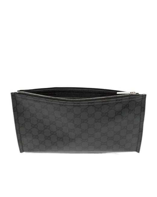 Gucci Black Zipper Clutch for men