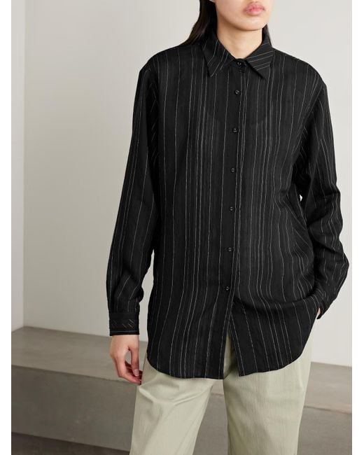 Proenza Schouler Black Raven Striped Shirt