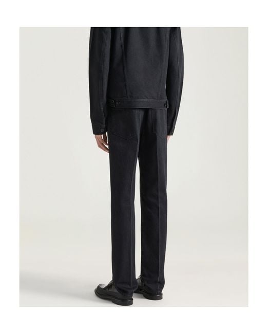 Givenchy Black Straight Fit Jeans With Crease Effect for men