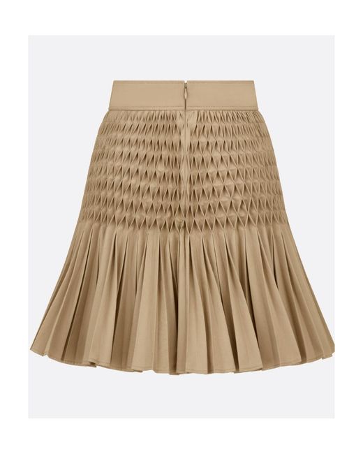 Dior Natural Pleated Short Skirt