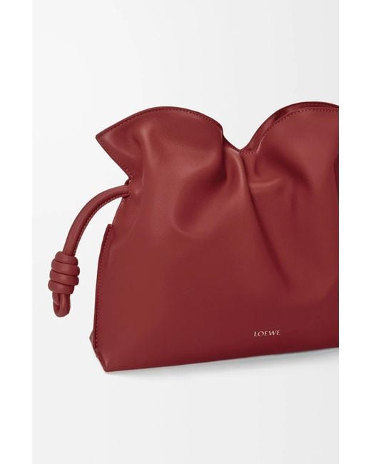 Loewe Red Knotted Drawstring Bucket Bag
