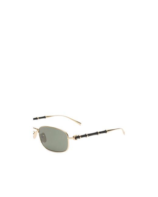 Gucci White Rectangle Sunglasses for men