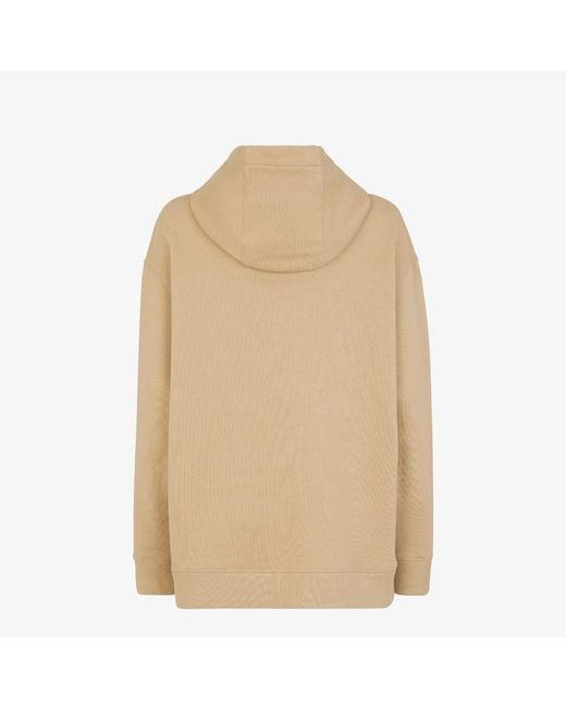 Fendi Natural Ff Sequin-Embellished Drawstring Hoodie