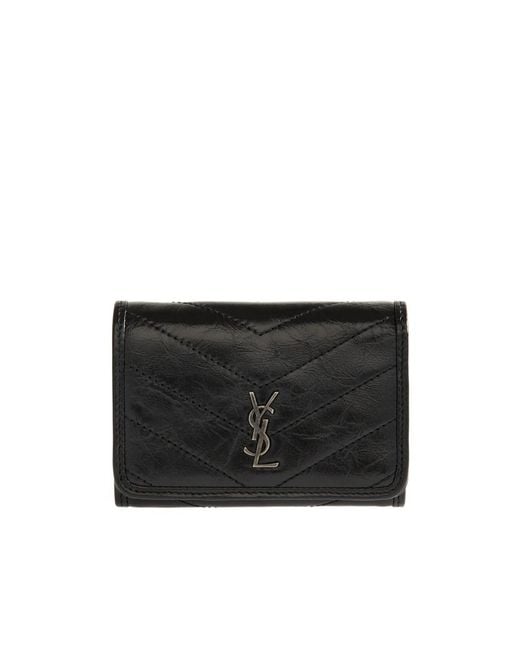 Saint Laurent Black Trifold Wallet