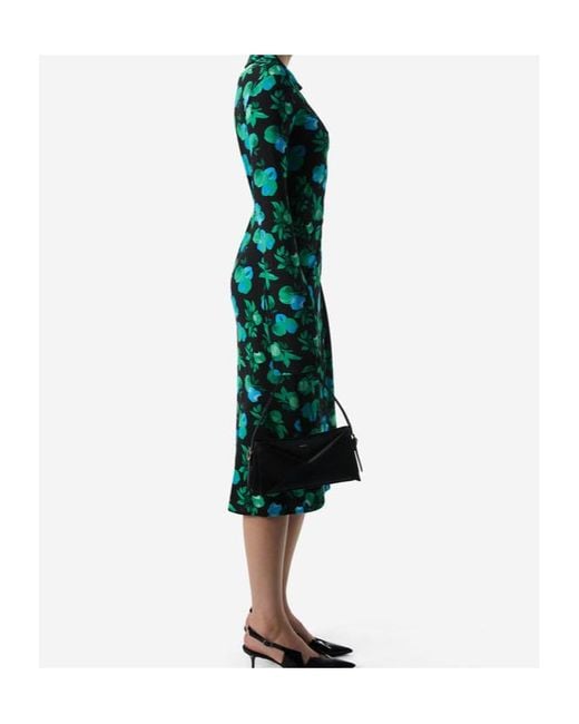 Coperni Green Logo Print Dress