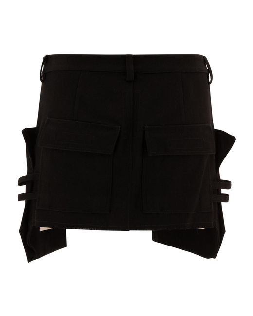 Rick Owens Black Stefa Mini Skirt