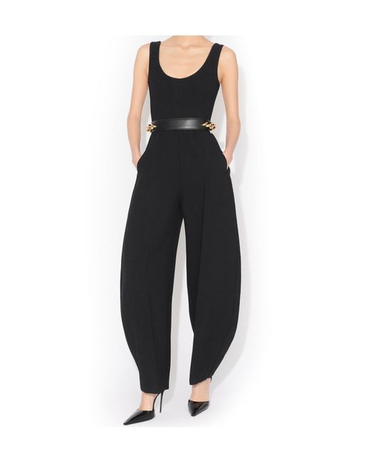 Alaïa Blue Alaïa Round Crepe Jumpsuit