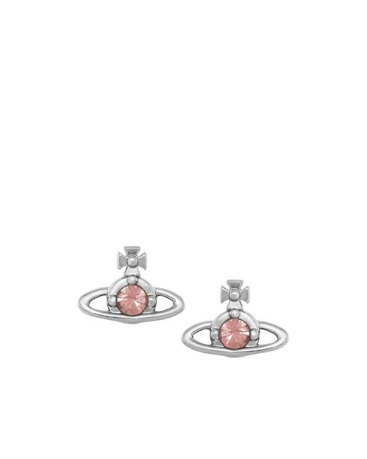 Vivienne Westwood White Simple Stud Earrings