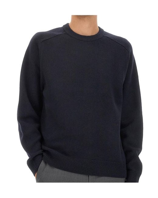 Theory Blue Crewneck Long-Sleeved Sweater for men