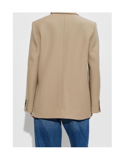 By Malene Birger Natural Ramo Double-Breasted Blazer