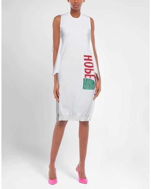Chloé White Solid Color T-Shirt Maxi Dress