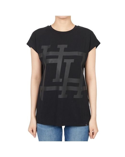 Herno Black Printed Graphic T-Shirt