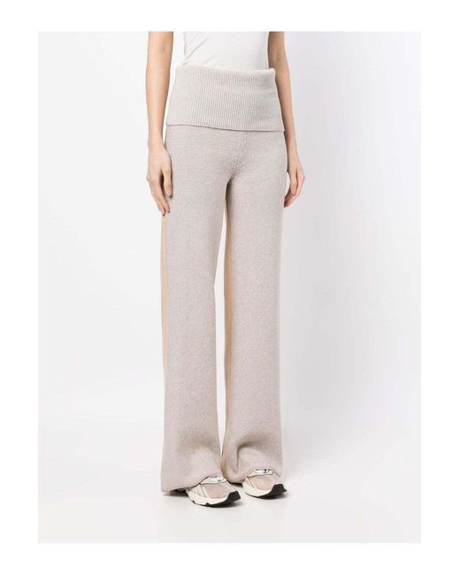 Off-White c/o Virgil Abloh White Diag Languid Two-Tone Knit Trousers