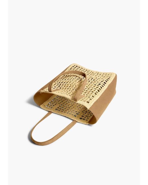 Khaite Metallic Small Zoe Woven-Panel Tote Bag