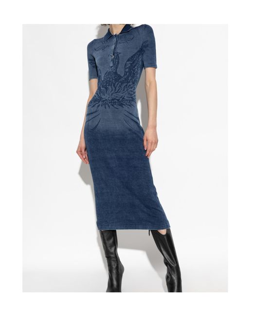 DIESEL Blue M-Fenny Denim Button-Up Dress