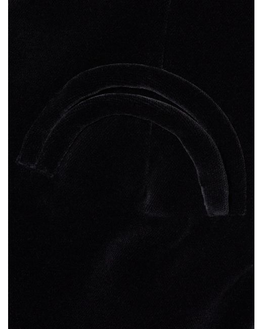 Blazé Milano Black Clyde Strapless Velvet Jumpsuit