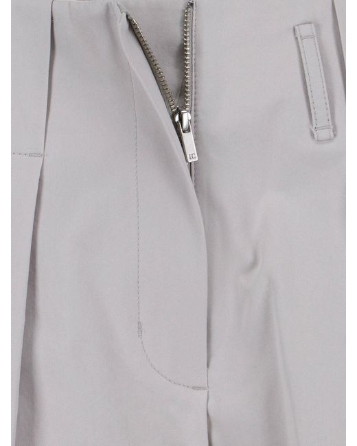 Low Classic Gray Pleated Tailored Shorts