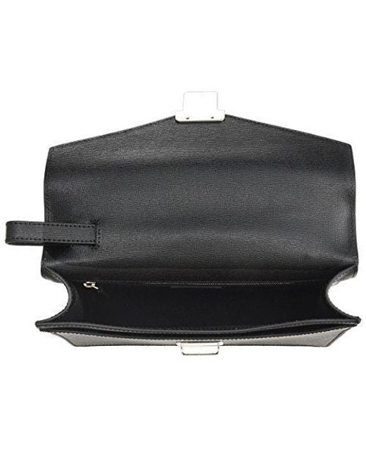Fendi Black Logo Details Clutch
